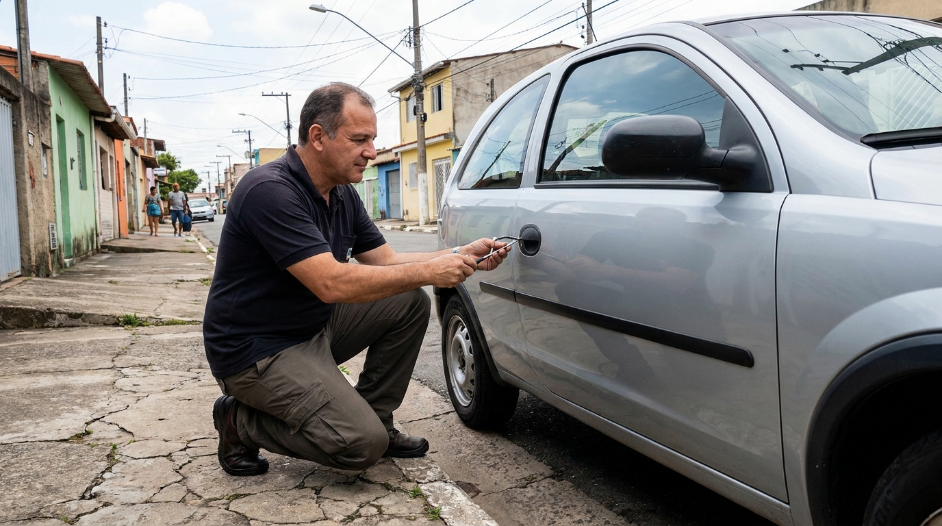 Abertura de carro sem danos por chaveiro no Jardim São Carlos, Sorocaba‑SP